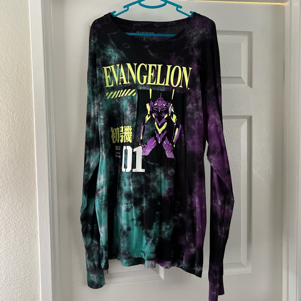 Evangelion Tie-Dye Long Sleeve Shirt